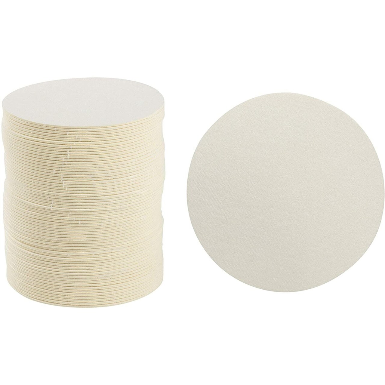 150 Pack 4 inch Disposable Cardboard Coasters for Drinks Plain Blank Design Bulk Set for DIY Crafts Parties Catering White